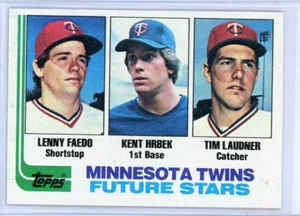 1982 Topps #766 Lenny Faedo RC/Kent Hrbek RC/Tim Laudner RC Minnesota Twins (A) - Picture 1 of 2