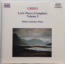 Edvard Grieg, Balázs Szokolay: Lyric Pieces (Complete) Volume 3 (CD) *Very Good*