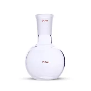 150ml 24/40 1-neck Flat Bottom Glass Flask Single Neck Lab Chemistry Bottle - Picture 1 of 1