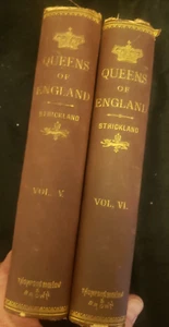 Lives of the Queens of England HB Vol 5, 6 & 7 1871 Agnes Strickland HB 3 Books - Picture 1 of 23