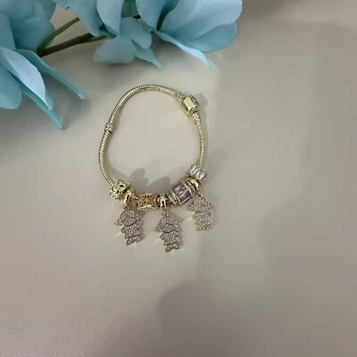 Brazalete Oro Laminado Chapado en Oro 18K XP Mujer Estilo Europeo Foto 1 de 4