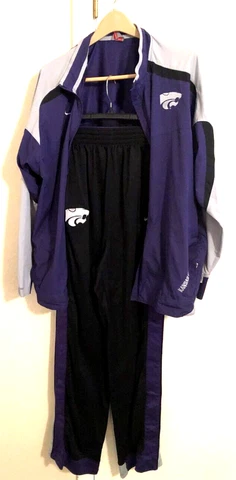 Nike Storm Kansas State Wildcats Warm Up SIZE XL Purple Jacket, Breakaway Pants Cover