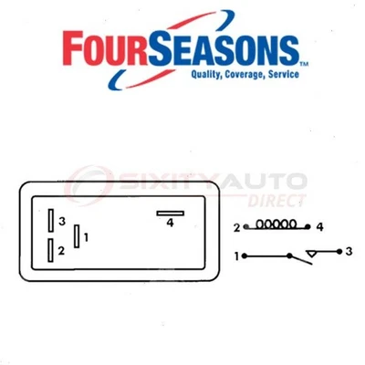 Four Seasons AC Condenser Fan Motor Relay for 1988 Chrysler Town & Country - xi Foto 1 de 4