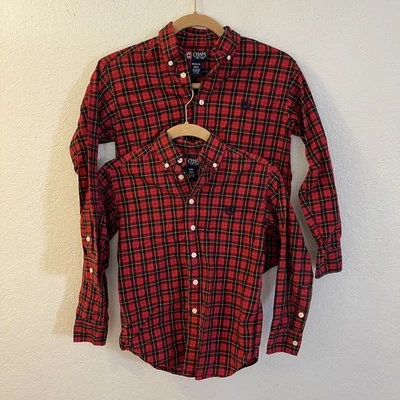 Camisas a Cuadros CHAPS RALPH LAUREN Niño Tallas S, M Abotonadas Navidad A Juego  Foto 1 de 4