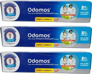 3 X Odomo Non-Sticky Mosquito Repellent Cream With Vitamin E & Almond - 50g 100g - Picture 1 of 1