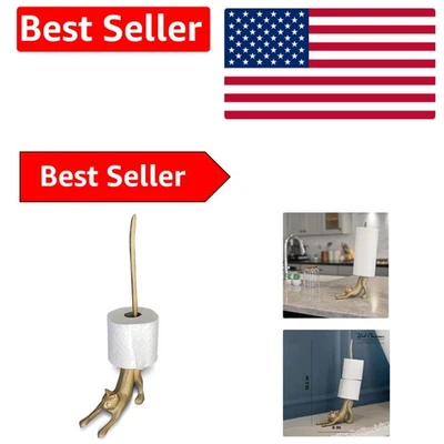 Elegant Gold Cat Paper Towel Holder - Durable Cast Iron, No Assembly Needed - Image 1 of 4