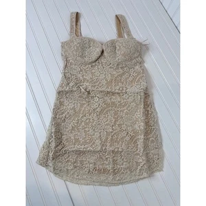 NWT Rumored Loverboy Dress Cream Lace Cut Out Pary Cocktail Sexy Bodycon Size M - Picture 1 of 6