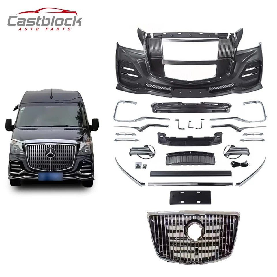 For 2014~2019 Mercedes-Benz Sprinter W906 2500 3500 Upgrade Front Bumper Kit - Image 1 of 3