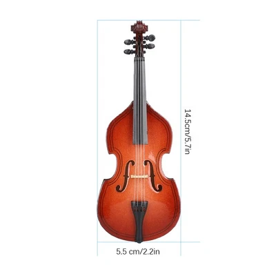 OVAQUIXI Mini Bass Model Ornament With Stand And Storage Box Wood Material - image 1 of 4