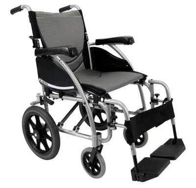 NUEVA silla de ruedas plegable Karman Healthcare S-115-TP plateada transporte 20" de ancho Foto 1 de 4