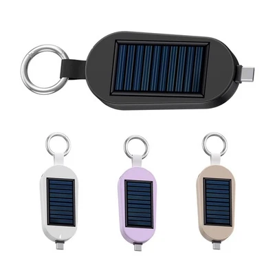 Portable Solar Power Bank Solar Powered Keychain Power Bank Type C  - image 1 of 4