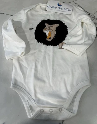 Under The Nile 有机棉长袖狮子紧身衣裤 9-12 个月 — 第 1/2 张图片