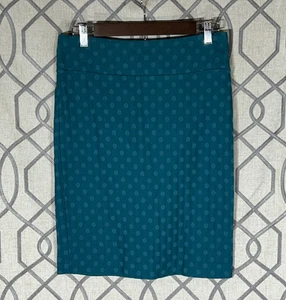 Falda para mujer Margaret M talla M geométrica estampado de puntos pequeños tela elástica verde azulado - Imagen 1 de 9
