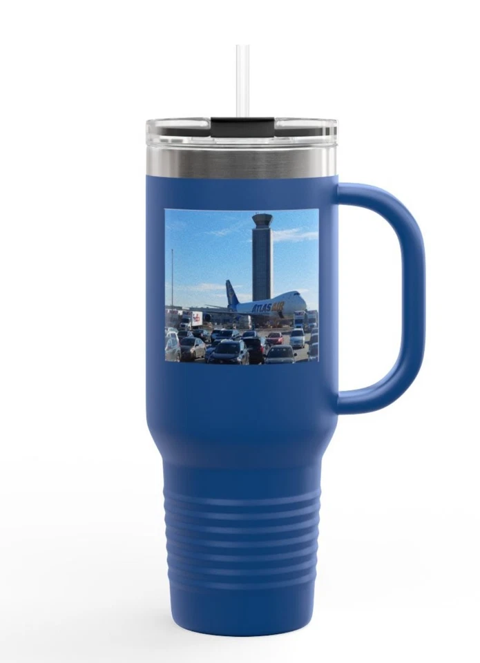 Стальная дорожная кружка 40 унций для грузового самолета Boeing 747 - Изображение 1 из 1