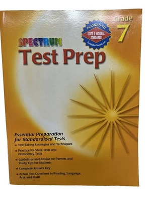 Spectrum Test Prep Workbook Grade 7 Homeschool Math Language Arts + A3 05 - Image 1 of 4