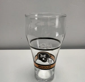 Vintage Missouri Tigers Football Pint Glass Coca-Cola 1990s Mizzou Helmet Logo - Picture 1 of 7