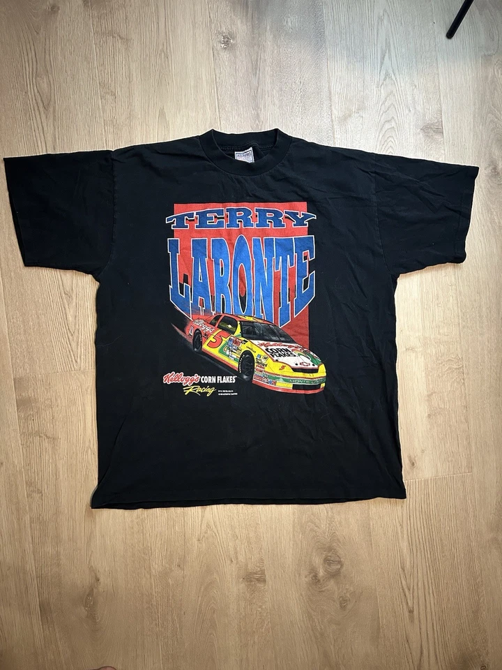 Vtg Terry Labonte Nascar 5 Ice Man Kelloggs Corn Flake 2XL Single Stitch - Image 1 of 4