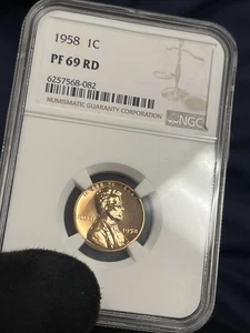 1958 Lincoln Wheat Cent Proof NGC PF 69 RD PR69RD Gem Coin 1C #D5 - Picture 1 of 14