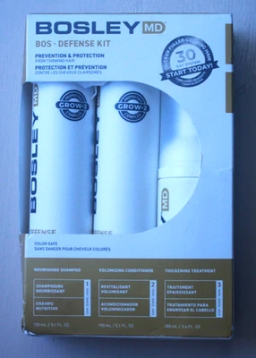 Bosley MD Bos Defense KIT para la prevención del adelgazamiento del cabello - Color seguro Tamaño inicial Foto 1 de 3