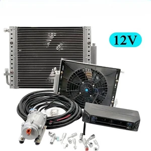 12V Universal A/C Kit Truck Cab Bus RV Underdash Air Conditioner Heat & Cool - Picture 1 of 3
