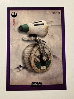 2025 Topps Star Wars Meiyo D-0 Purple #'d /99 RS-8 - Image 1 of 3