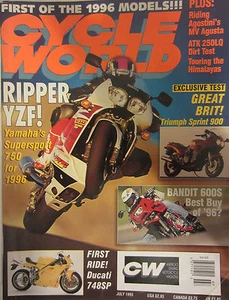 Cycle World Magazine July 1995 First of the 1996 Models Ripper YZF Yamaha Super - Picture 1 of 2
