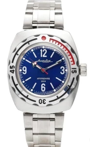 Vostok Amphibia 090659 Uhr Taucher Militär Mechanisch Automatik Neu USA VERKÄUFER - Bild 1 von 7