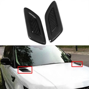 Glossy Black Front Hood Vent Air Grille Cover For Range Rover Sport 2014-2017 - Bild 1 von 7