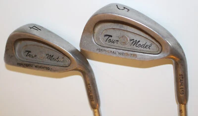Tour Model III Peripheral Weighted Stainless 4 & 5 iron golf clubs steel S RH - Image 1 of 4