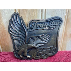 Vintage Transtar Eagle Great American Trucker Massivmessing Gürtelschnalle - Bild 1 von 8