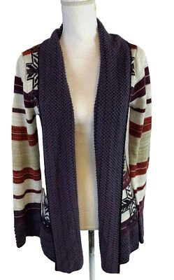BCBG MAX AZRIA BCBG Womens Size Large Cardigan Tribal Aztec Multicolor Sweater - Image 1 of 4