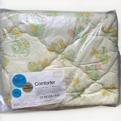 Manta Edredón Edredón Bebé Vintage Música Animales Amarillo Verde MCM Dundee Nuevo Foto 1 de 4