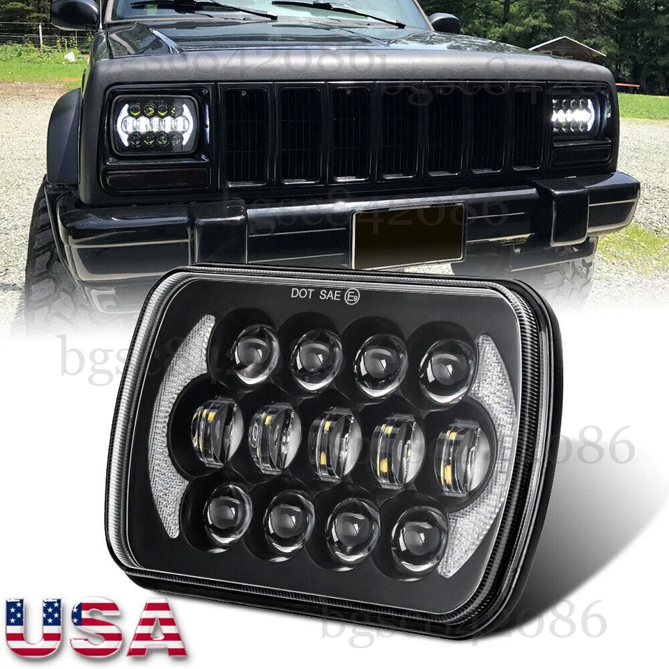 Faro sellado 7x6 5x7"" LED haz para camioneta Dodge W150 W250 D150 D250 1981-93 Foto 1 de 4