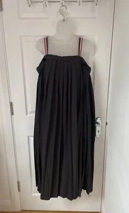 TED BAKER Platzi Pleated Chiffon Midi Dress Black TB 4 UK 14 - Picture 1 of 6