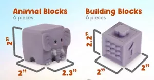 Mini Baby blocks Soft Baby toys 12pieces Teethers Toy Educational Squeeze - Picture 1 of 6