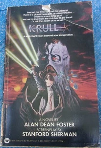 Cravatta Krull Novel 1983 Vintage Warner Books Edition Movie In Glaive Black Fortress - Foto 1 di 18