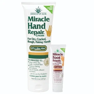 Miracle Hand Repair Cream 8 ounce tube PLUS Miracle Foot Repair 1 ounce tube - Picture 1 of 7