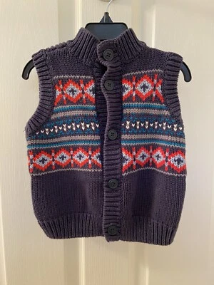 Chaleco Suéter Botón Arata Azul Colección Tea Niños Talla XS 2-3 Foto 1 de 4