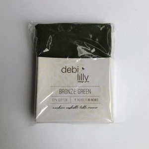 Debi Lilly Harvest Table Runner 15x96” Bronze Green New Fall Thanksgiving - Picture 1 of 13