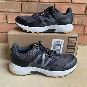 New Balance 410v8 Trail Running Shoes Men’s Size 8 D Black Grey Yellow MT410LG8 - Picture 1 of 11