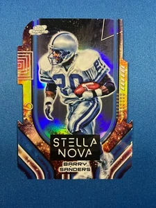 2024 Cosmic Chrome Stella Nova Die-Cut Barry Sanders SSP - Detroit Lions HOF - Picture 1 of 2