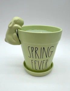NEW Rae Dunn DW Home "Meadow Flowers" Scent Green Jar Candle w/ Bunny Topper - Picture 1 of 11