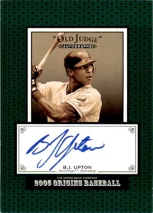 2005 UD Origins Old Judge Autographs B.J. Upton Auto Tampa Bay Devil Rays #BU - Picture 1 of 2