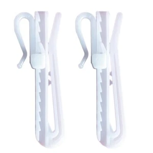 50 Pcs Plastic Adjustable Depth Pleat Hooks for Window Door and Shower Curtai... - Picture 1 of 7