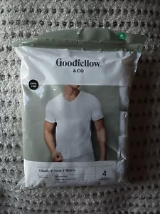 Goodfellow & Co T-Shirts mit V-Ausschnitt - 5er Pack - Größe M 38/40 weiß - Bild 1 von 3