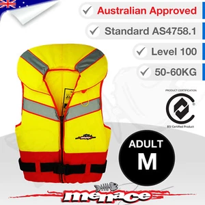 ADULT MEDIUM Offshore Life Jacket - Foam Type 1 Lifejacket Vest PFD Level 100 - Picture 1 of 6