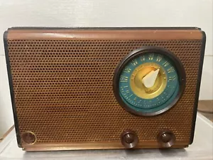 Vintage Radio Emerson Modell 503 1946 Holzgehäuse grünes Zifferblatt mit Gold *funktioniert super!* - Bild 1 von 13