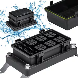 Universal 12V Waterproof Automotive Car 6 Way Fuse Relay Box Module Sealed - Picture 1 of 8