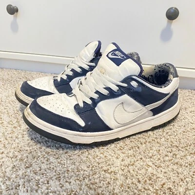 Zapatilla deportiva Nike Dunk Pro B Low blanca-Obsidian SB 2002 azul marino vintage Nike SB Y2k usada Foto 1 de 4