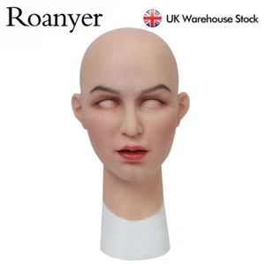 Roanyer Silicon Female Mask Jane Realistic Human Beautiful Face for Crossdresser - Picture 1 of 14